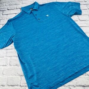 FootJoy FJ Mens XL Blue Medinah Embroidered Golf Polo Shirt Short Sleeve